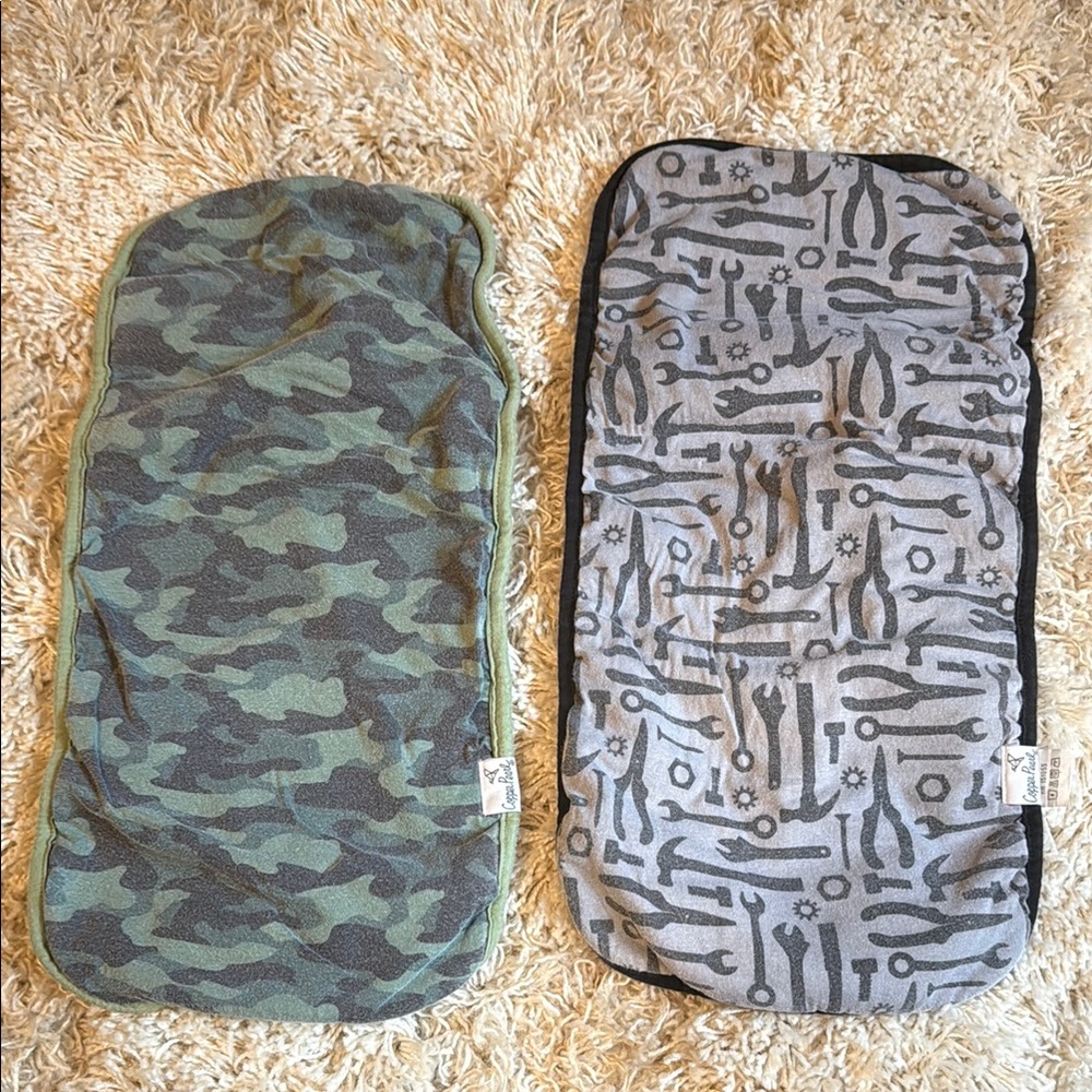 Copper pearl burp cloths, set of 2